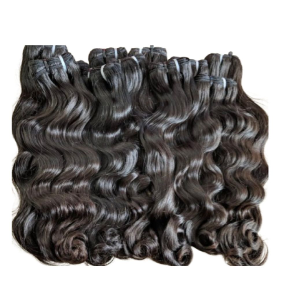 Wavy Raw Indian Hair Bundles - Unprocessed, Unbleached, Uncolored